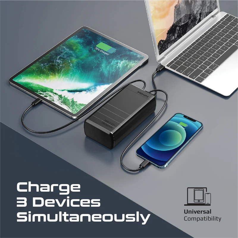 PROMATE POWERMINE-130W 38000mAh/130W Quick Charging Power Bank PROMATE POWERMINE-130W 38000mAh/130W Quick Charging Power Bank